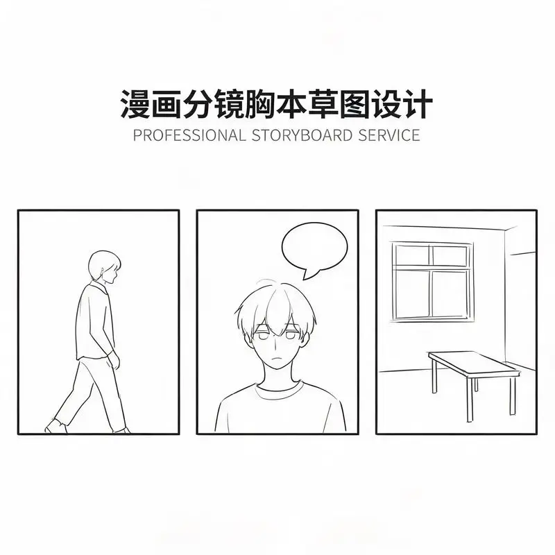 漫画分镜脚本草图设计 梳理逻辑+清晰呈现
